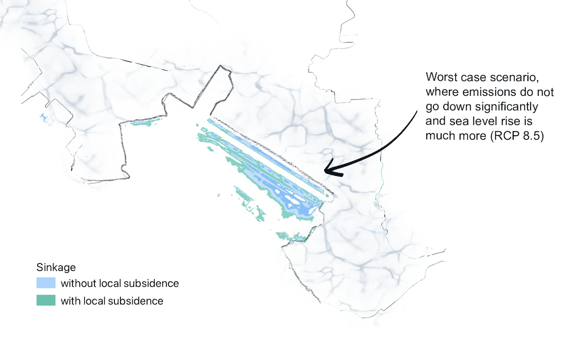 map of laguardia's inundation